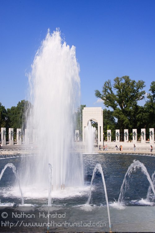 More of the fountain at the WWII Memorial